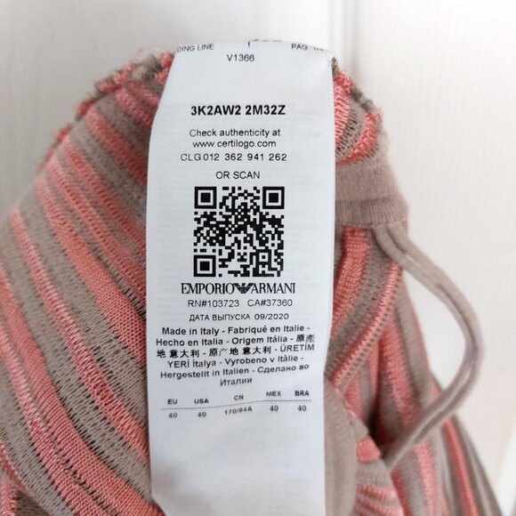 Pink and Grey Knitted Striped Pleated Dress - Picture 12 of 14